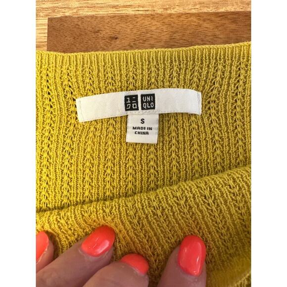 Uni Qlo Knit Top Boxy Fit Green Womens Small - Picture 3 of 5